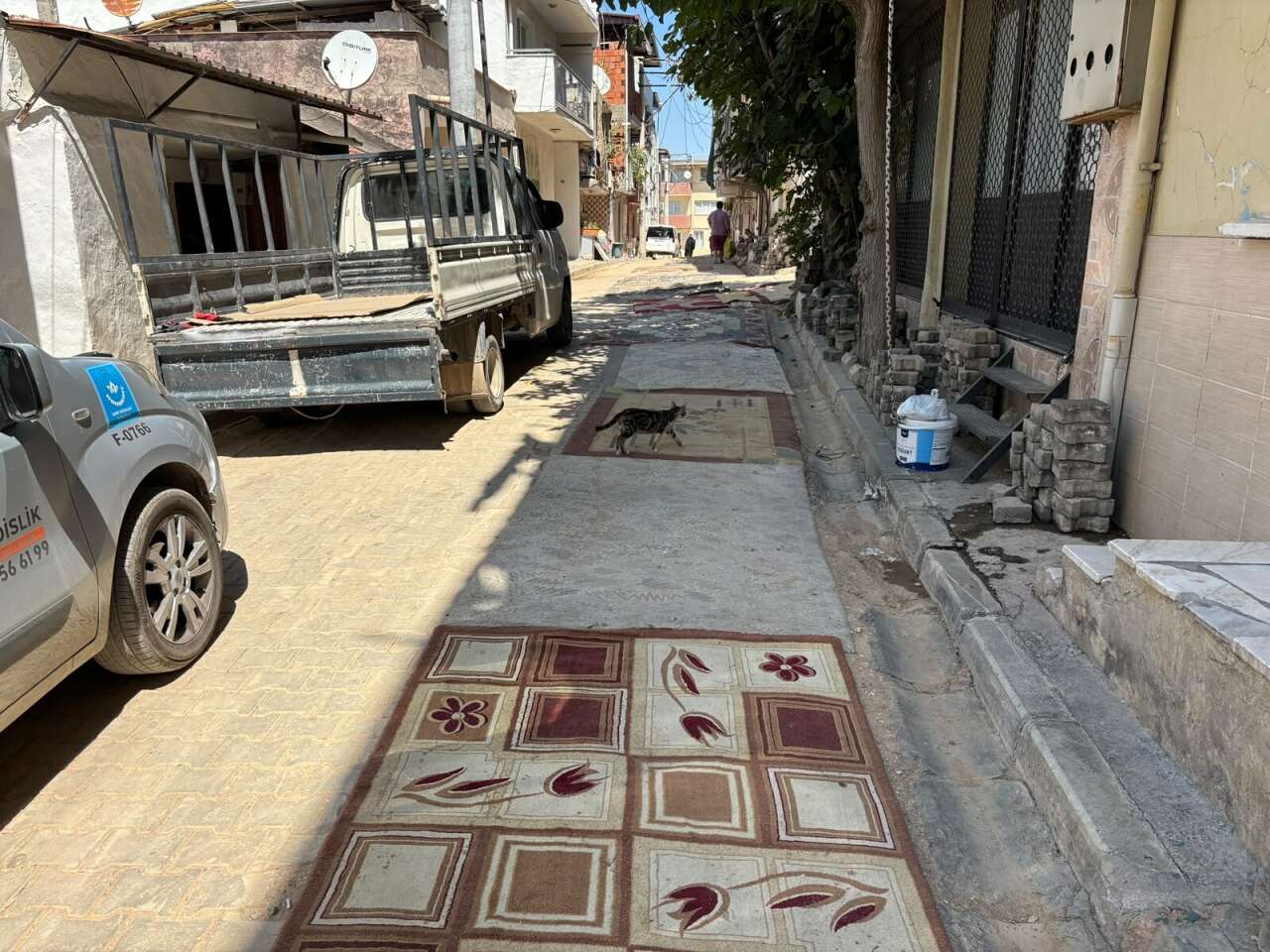 Doğalgaz geldi, huzur gitti! Mahalleli yollara halı serdi 2